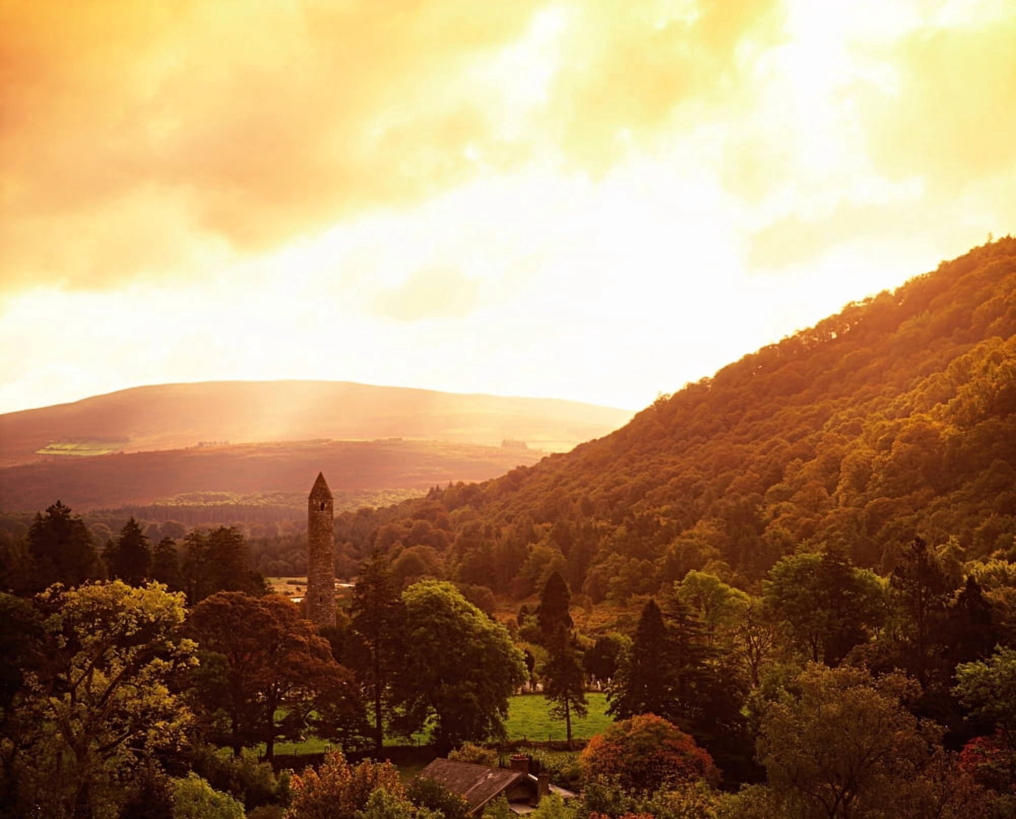Monastic Site Glendalough Co Wicklow Ireland Canvas Art - The Irish Image Collection Design Pics (17 x 14)