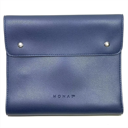 Monat Leather Padfolio Portfolio Organizer Snap Closure