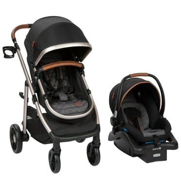 Monbebe 6-in-1 Modular Travel System, Black & Gold, Infant & Toddler, Unisex