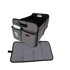 Monbebe Collapsible Trunk Organizer & Changing Station with Wipes Case, Soho, Infant & Toddler, Unisex