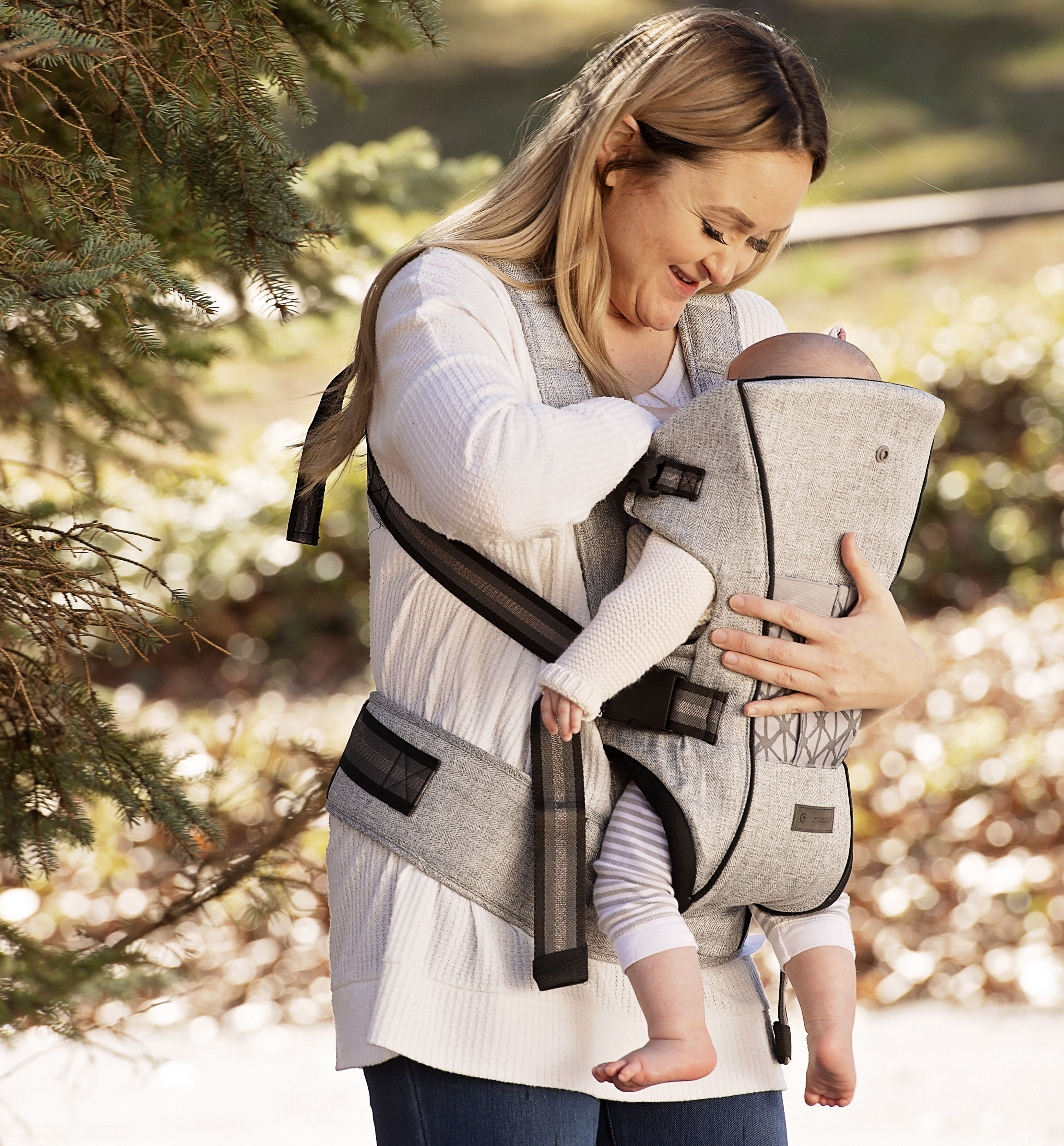 Monbebe Convertible Baby Carrier, Gray, Infant, Unisex