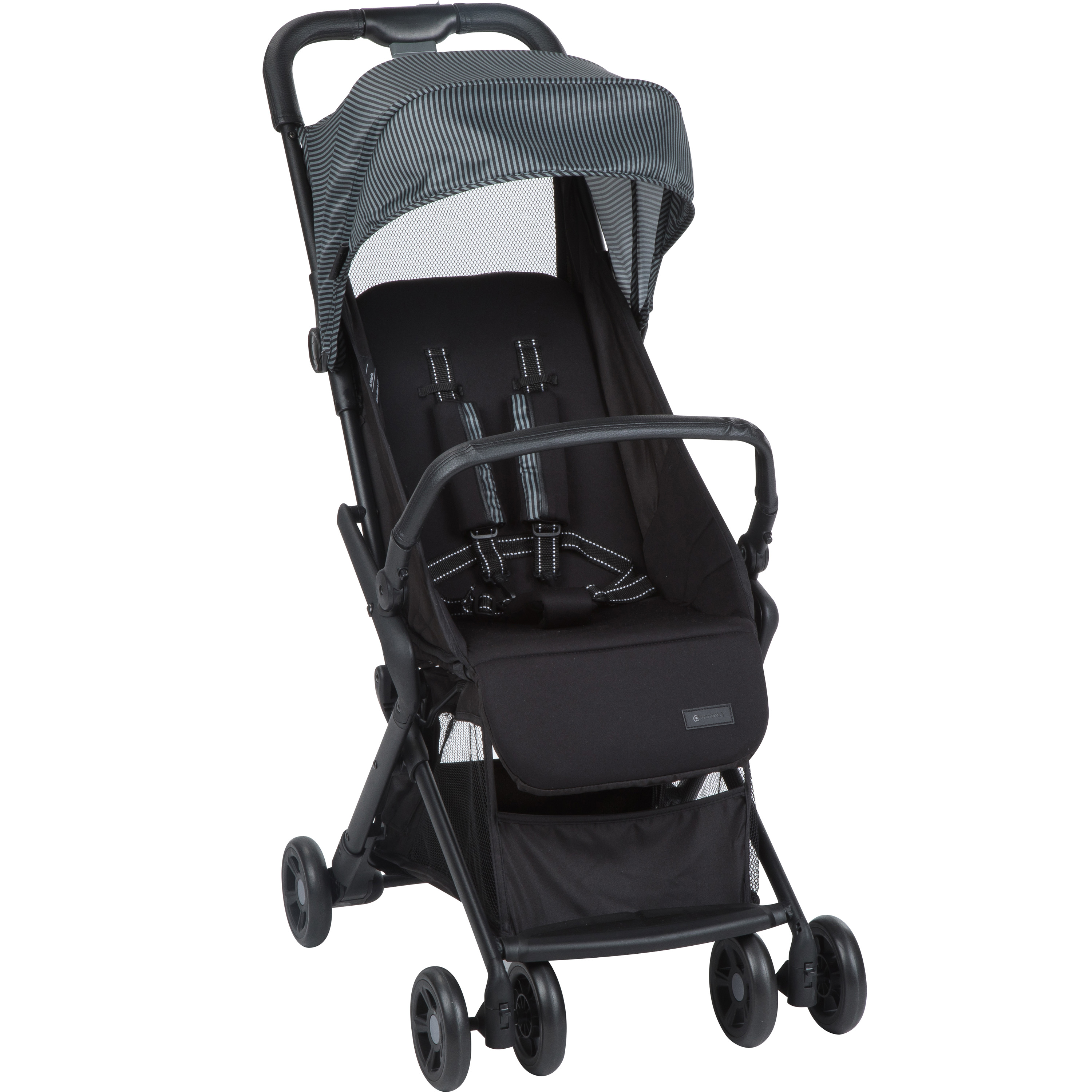 Monbebe Cube Compact Stroller, Gray and Black Pinstripe - image 1 of 10