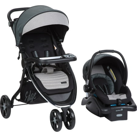 Monbebe Edge Travel System Stroller and Rear-Facing Infant Car Seat, Pinstripe