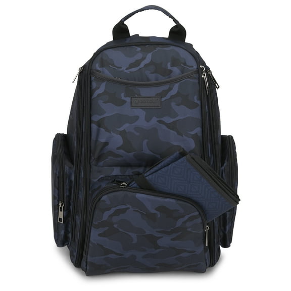 Monbebe Metro Infant Diaper Bag Backpack with Changing Pad, Navy Camo