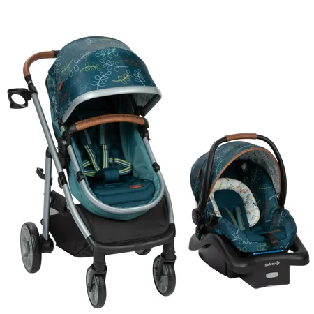 Monbebe Lynx 6 in 1 Modular Travel System Stroller and Infant Car Seat, Leaf