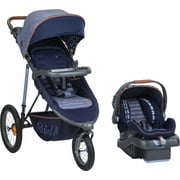 Monbebe Rebel II Complete Jogging Travel System Stroller with Rear-Facing Infant Car Seat, Boho