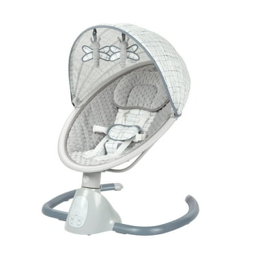Monbebe Tranquility Bluetooth Enabled Indoor Baby Swing, Plaid