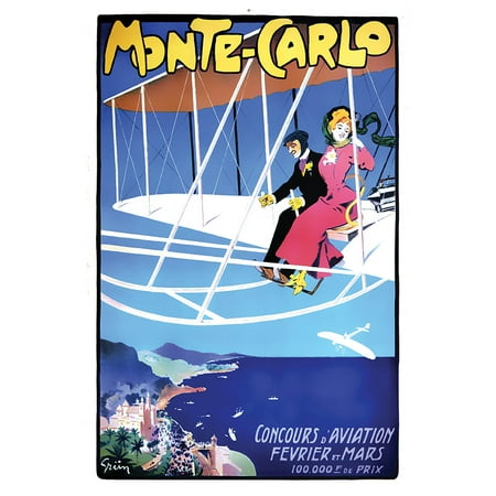 Moncao - Monte Carlo V2 - Vintage Travel Poster (16x24Inches)
