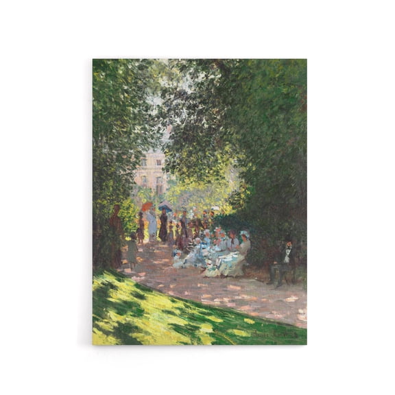 Monceau Park in the Afternoon Monet Vintage Canvas Wall Art 12X16"