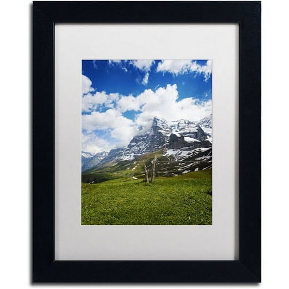 "Monch Switzerland" Canvas Art by Philippe Sainte-Laudy, White Matte, Black Frame