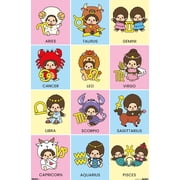 Monchhichi - Zodiac Signs Character Grid Wall Poster, 14.725" x 22.375"