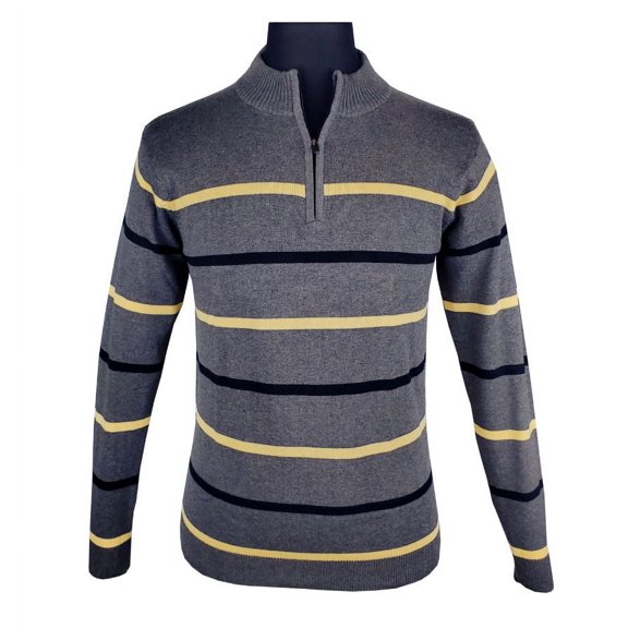 Moncks Men's Warm Zipper Pullover Sweater, Made with 100% Cotton