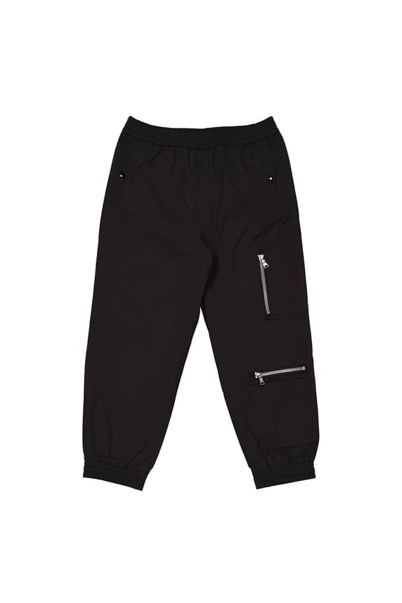 Boys Black Zip Detail Cargo Trousers, Size 10Y