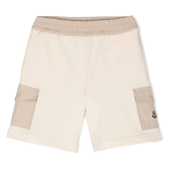 Moncler Girls Logo-Patch Straight Leg Shorts, Size 8Y