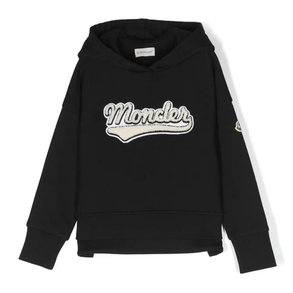 Moncler Kids Applique-Logo Hoodie, Size 10Y