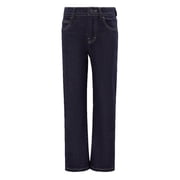 Moncler Kids Embroidered Straight-Leg Denim Jeans, Size 6Y