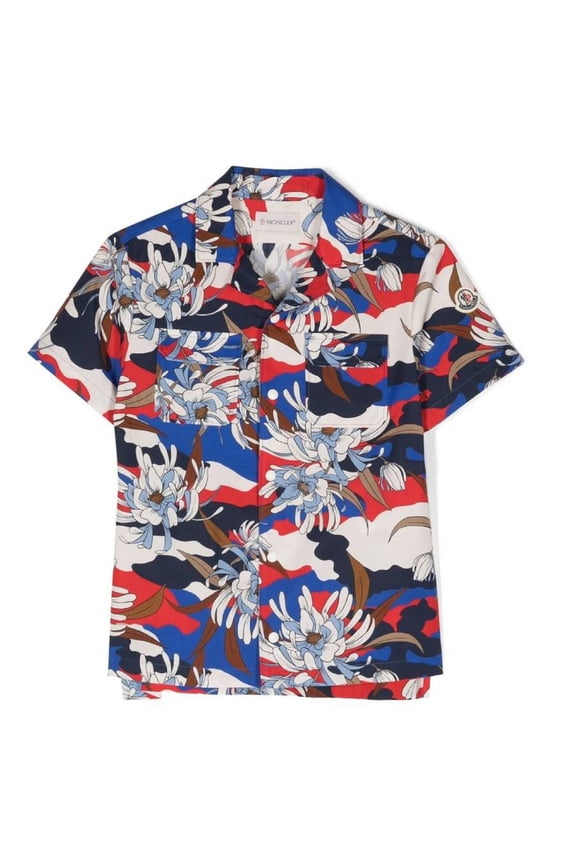 Kids Floral Print Poplin Shirt, Size 10Y