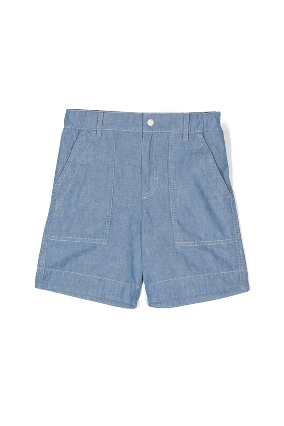 Kids Logo Patch Cotton Shorts, Size 8Y