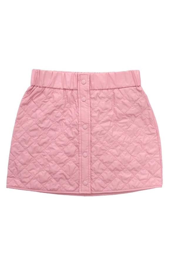 Kids Logo-Patch Quilted Miniskirt, Size 8Y