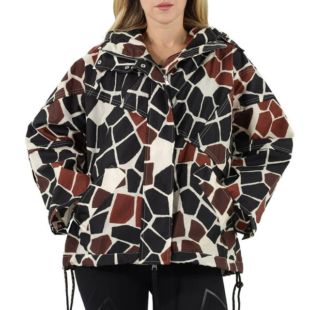 Moncler Ladies Nylon Allover Giraffe Print Freesia Jacket, Brand Size 1 (Small)