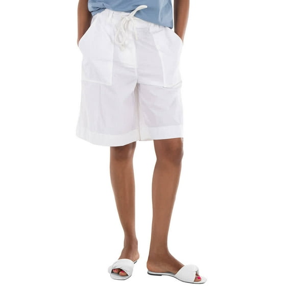 Moncler Logo-Patch Drawstring Shorts, Brand Size 40 ( US Size 2 )