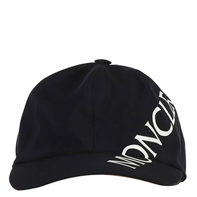 Moncler Men's Black Diagonal Logo-Print Baseball Cap, Cotton