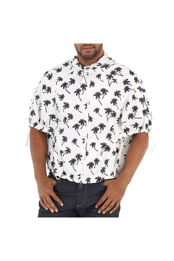 Men's Light Beige Cezembre Hooded Windbreaker, Brand Size 3 (US Size Large)