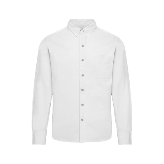 Moncler Men's Solid Solid White Button Down Oxford Shirt (XL)