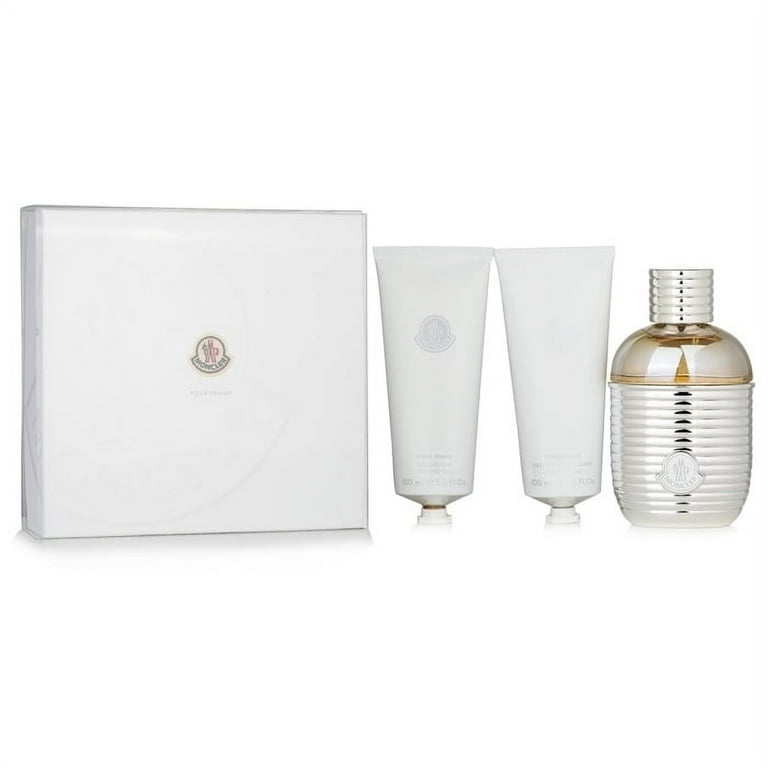 Moncler Moncler Pour Femme , 3 Pc Gift Set 3.3oz EDP Spray, 3.3oz Shower  Gel, 3.3oz Body Cream