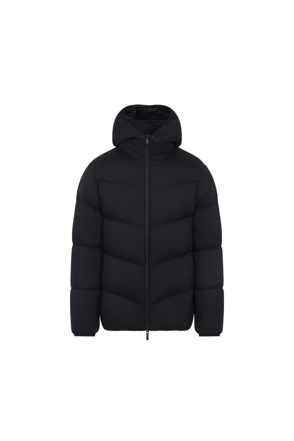 Quilted Down Jacket With Hood (Men's)