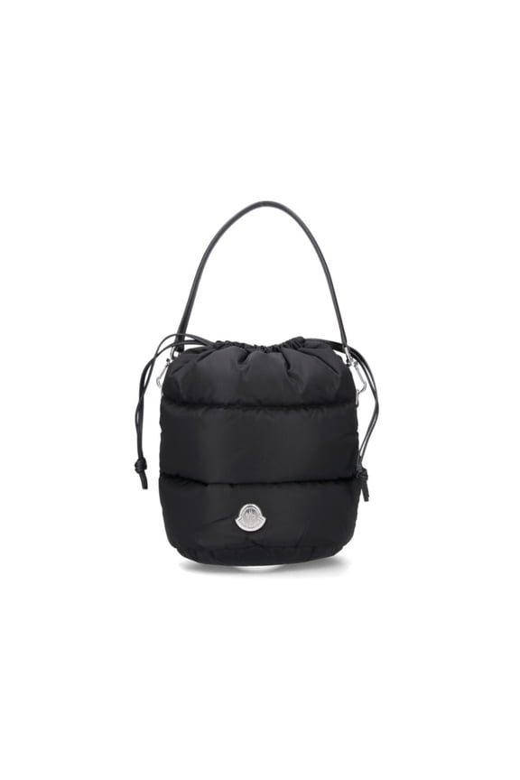 Women's Black Caradoc Quilted Nylon Bucket Bag Black