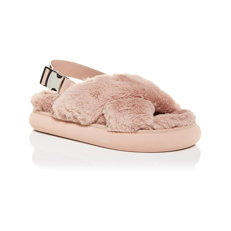 Fur slingback sandals cheap