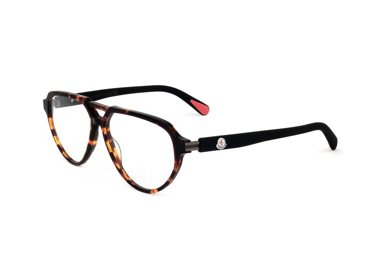 【送料&関税込】Moncler Ml5162 Glasses - Unisex Moncler eyeglasses ML5162 MAN 57/13/145 052 DARK HAVANA