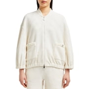 Moncler womens 2-in-1 Boucl  Zip-Up Cardigan, xs, White