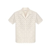 Moncler womens Eyelet Shirt, 40, White