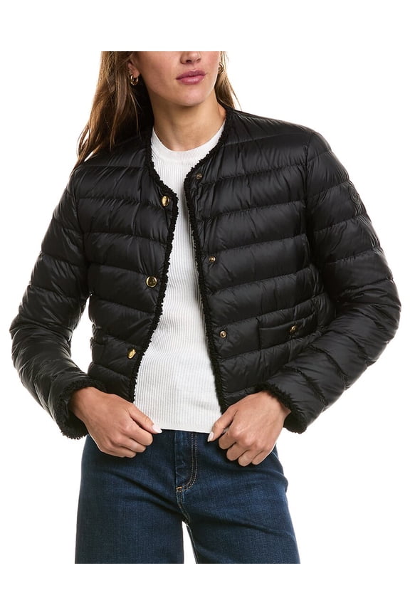 womens Fleurs Jacket, 4, Black