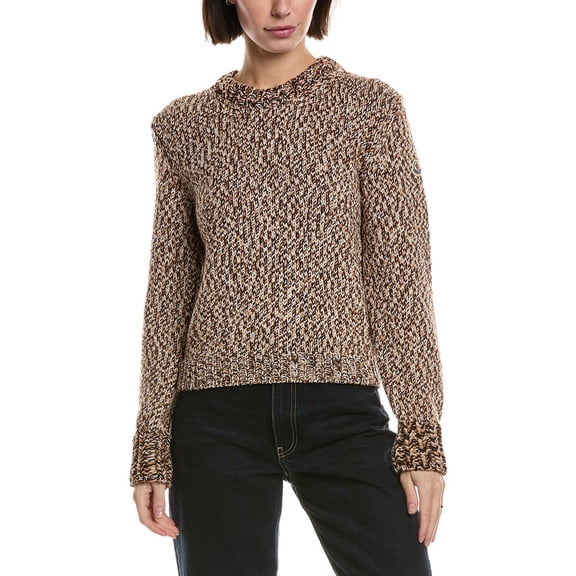 Moncler womens Knit Wool Sweater, m, Tan