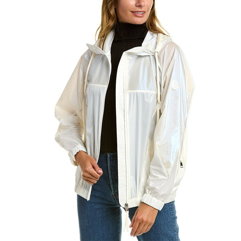 MONCLER ホワイト スキーウェア 女性用 スノーホワイト Brucheダウンスキージャケット : ショートダウン