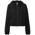 thumbnail image 1 of Moncler womens  Plush Hooded Cardigan, l, Black, 1 of 3