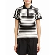 Moncler womens Striped Polo Shirt, xs, Blue