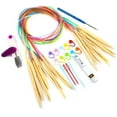 thumbnail image 1 of Moncolis 10 Pairs Circular Bamboo Knitting Needles, US Size 4-15, 1 of 6