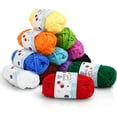 thumbnail image 1 of Moncolis 12 Skeins 100% Acrylic Mini Yarn for Knitting Crochet Crafts,0.53oz/15g,28 Yards,12 Colors, 1 of 7