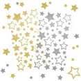 thumbnail image 1 of Moncolis 6 Sheets Christmas Glitter Stickers Self-Adhesive Gold + Silver Star Stickers for DIY Crafts Envelopes Cards Gifts Christmas Holiday Decoration, 1 of 6