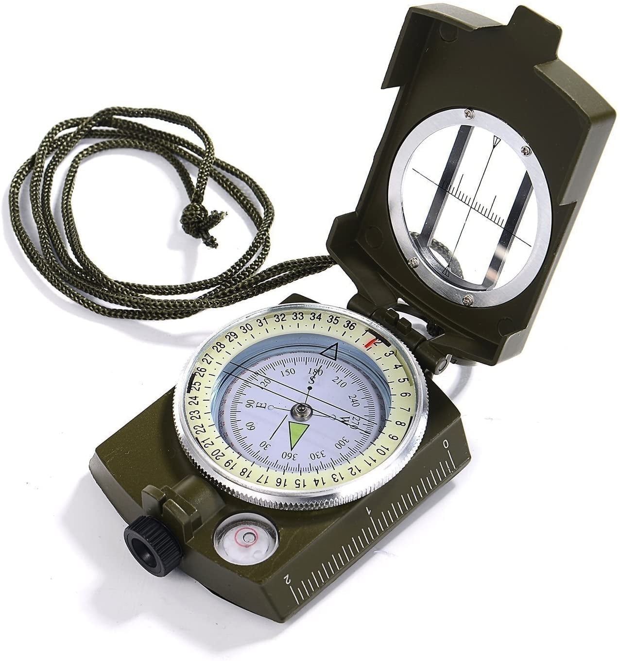 Moncolis Military Lensatic Sighting Compass Waterproof for Outdoor Activities,0.507lb