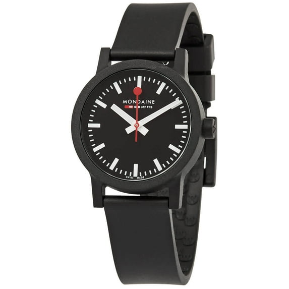 Mondaine Essence Set Quartz Black Dial Ladies Watch Set