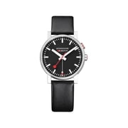 Mondaine Evo Alarm 40mm Steel Black Dial Mens Quartz Watch A468.30352.14SBB