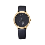 Mondaine Helvetica No1 38mm Gold-Tone Steel White Dial Quartz Watch MH1.L2221.LB