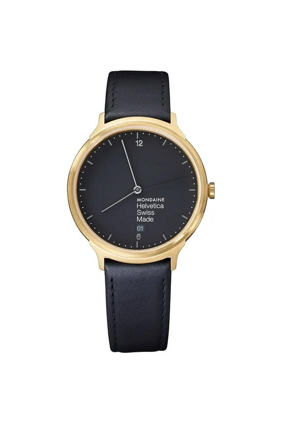 Helvetica No1 38mm Gold-Tone Steel White Dial Quartz Watch MH1.L2221.LB