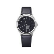 Mondaine Helvetica No1 Regular 40mm Steel Black Dial Mens Watch MH1.R2220.LB