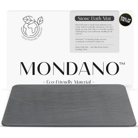 Mondano Stone Bath Mat - Graphite Grey